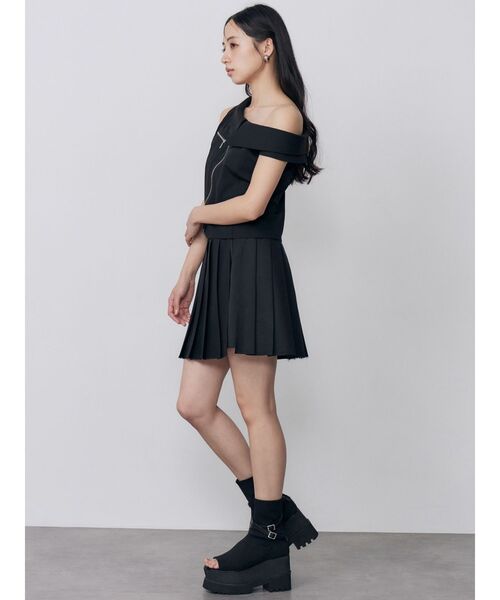 MURUA(ムルーア)の「ライダースワンショルシャツ 夏服(シャツ/ブラウス・レディース・ホワイト/グレー/ブラック・FREE)」の8枚目の写真