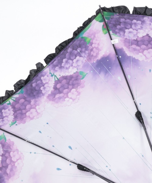 axes femme（アクシーズファム）の「紫陽花柄晴雨兼用パゴダ傘（長傘・レディース・パープル/ブルー・FREE）」の17枚目の写真