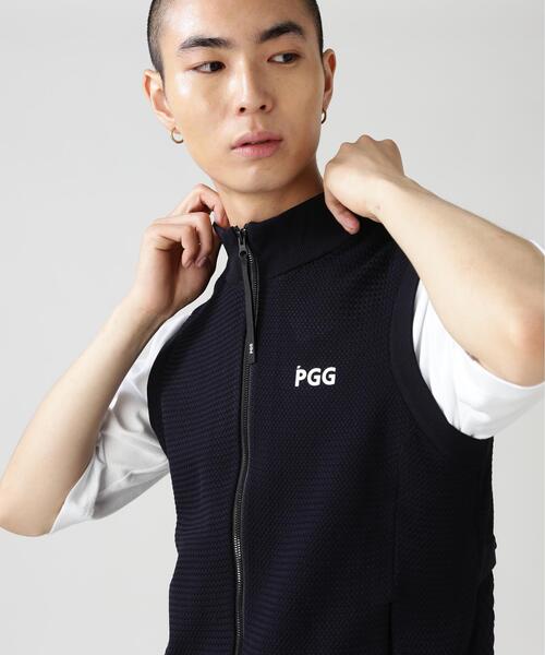 PEARLY GATES(パーリーゲイツ)の「【PGG】【直営店舗&公式オンライン限定】ポリエステルヤーンmmジップアップニットベスト (MENS)(ニット/セーター・メンズ・ネイビー/グレー・MEDIUM/LARGE)」の3枚目の写真