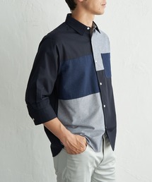 ikka | 【MonoMax × 小泉孝太郎】7分袖冷感ブロックスシャツ「小泉孝太郎さん着用モデル」(シャツ/ブラウス)