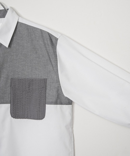ikka(イッカ)の「【MonoMax × 小泉孝太郎】7分袖冷感ブロックスシャツ「小泉孝太郎さん着用モデル」(シャツ/ブラウス・メンズ・グレー/ネイビー/ホワイト・XL/L/M/S)」の11枚目の写真