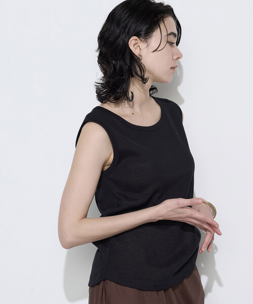 K.T KIYOKO TAKASE(キヨコタカセ)の「スパークナイロンテレコ 2WAYタンクトップ(タンクトップ・レディース・ホワイト/ライトグレー/ブラック/サックスブルー/ベージュ・11号/9号/7号)」の15枚目の写真