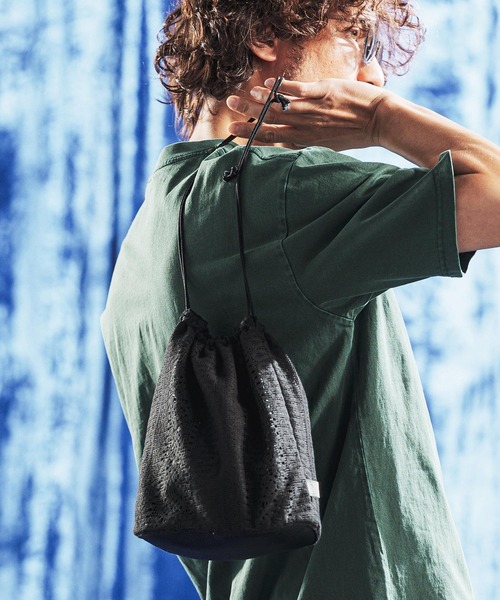 セール】mko13526-Sheer Lace Layered Drawstring Pouch レース巾着
