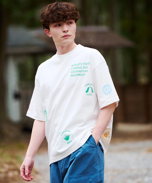 COBMASTER（コブマスター）の「COBMASTER/コブマスター　吸水速乾/抗菌防臭 ルーズTEE《マルチロゴ》（Tシャツ/カットソー・メンズ・ライトベージュ/ホワイト・MEDIUM/LARGE/X-LARGE）」の4枚目の写真