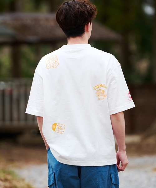 COBMASTER（コブマスター）の「COBMASTER/コブマスター　吸水速乾/抗菌防臭 ルーズTEE《マルチロゴ》（Tシャツ/カットソー・メンズ・ライトベージュ/ホワイト・MEDIUM/LARGE/X-LARGE）」の5枚目の写真