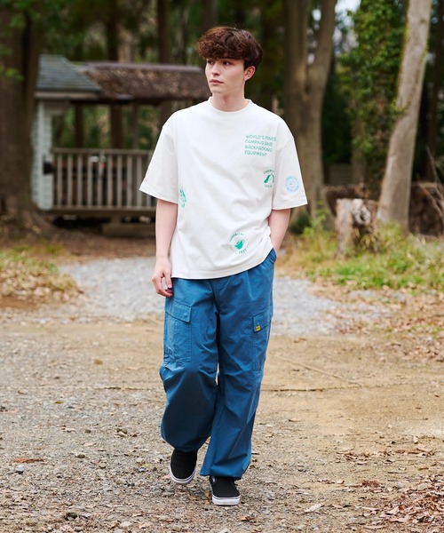 COBMASTER（コブマスター）の「COBMASTER/コブマスター　吸水速乾/抗菌防臭 ルーズTEE《マルチロゴ》（Tシャツ/カットソー・メンズ・ライトベージュ/ホワイト・MEDIUM/LARGE/X-LARGE）」の6枚目の写真