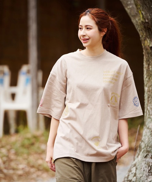 COBMASTER（コブマスター）の「COBMASTER/コブマスター　吸水速乾/抗菌防臭 ルーズTEE《マルチロゴ》（Tシャツ/カットソー・メンズ・ライトベージュ/ホワイト・MEDIUM/LARGE/X-LARGE）」の9枚目の写真