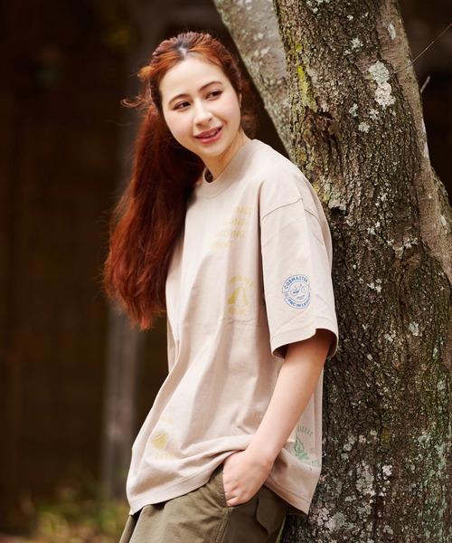 COBMASTER（コブマスター）の「COBMASTER/コブマスター　吸水速乾/抗菌防臭 ルーズTEE《マルチロゴ》（Tシャツ/カットソー・メンズ・ライトベージュ/ホワイト・MEDIUM/LARGE/X-LARGE）」の10枚目の写真