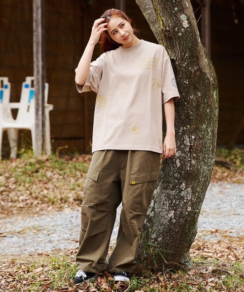 COBMASTER（コブマスター）の「COBMASTER/コブマスター　吸水速乾/抗菌防臭 ルーズTEE《マルチロゴ》（Tシャツ/カットソー・メンズ・ライトベージュ/ホワイト・MEDIUM/LARGE/X-LARGE）」の14枚目の写真