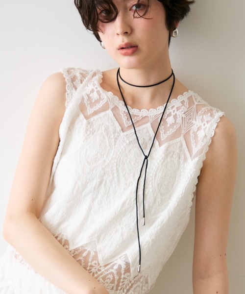 Trish(トリッシュ)の「メタルモチーフコードチョーカーネックレス(ネックレス・レディース・ブラック・FREE)」の11枚目の写真