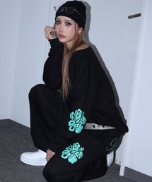 BLACKQUEEN（ブラッククイーン）の「【BLACKQUEEN】ハイビスカスグリッターセットアップ（セットアップ）」