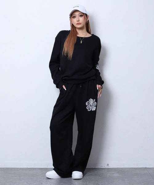 BLACKQUEEN(ブラッククイーン)の「【BLACKQUEEN】ハイビスカスグリッターセットアップ(セットアップ・レディース・グリーン系/シルバー・M)」の19枚目の写真