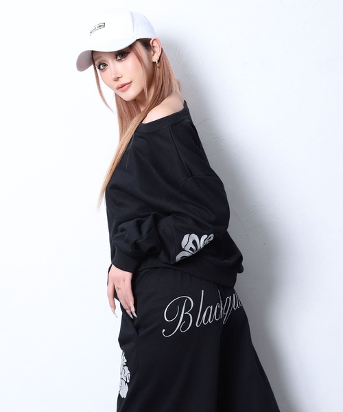 BLACKQUEEN(ブラッククイーン)の「【BLACKQUEEN】ハイビスカスグリッターセットアップ(セットアップ・レディース・グリーン系/シルバー・M)」の14枚目の写真