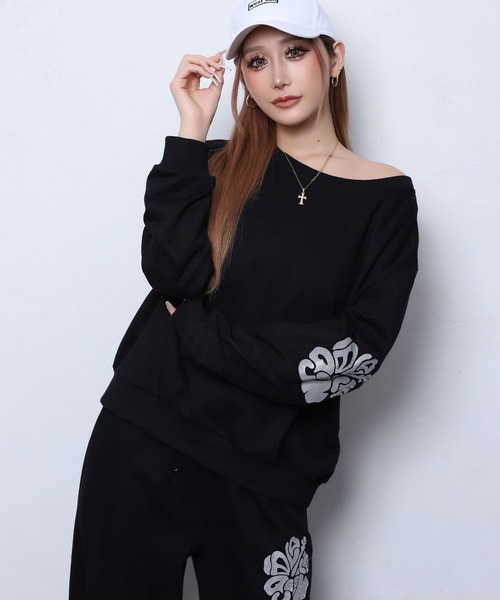 BLACKQUEEN(ブラッククイーン)の「【BLACKQUEEN】ハイビスカスグリッターセットアップ(セットアップ・レディース・グリーン系/シルバー・M)」の15枚目の写真