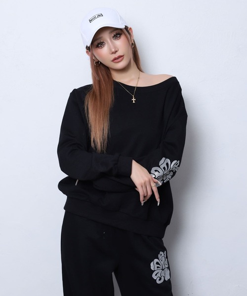 BLACKQUEEN(ブラッククイーン)の「【BLACKQUEEN】ハイビスカスグリッターセットアップ(セットアップ・レディース・グリーン系/シルバー・M)」の16枚目の写真