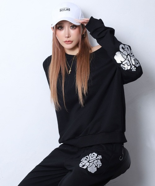 BLACKQUEEN(ブラッククイーン)の「【BLACKQUEEN】ハイビスカスグリッターセットアップ(セットアップ・レディース・グリーン系/シルバー・M)」の17枚目の写真