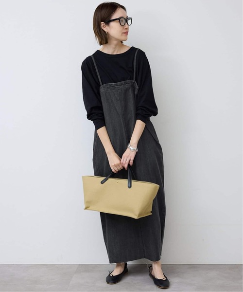 SLOBE IENA（スローブイエナ）の「《WEB限定/追加》LEDENIM ナローフレアデニムジャンパースカート（ワンピース・レディース・ブラック・38/36）」の8枚目の写真