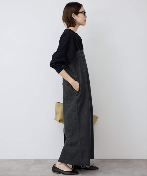 SLOBE IENA（スローブイエナ）の「《WEB限定/追加》LEDENIM ナローフレアデニムジャンパースカート（ワンピース・レディース・ブラック・38/36）」の12枚目の写真