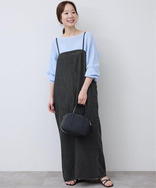 SLOBE IENA（スローブイエナ）の「《WEB限定/追加》LEDENIM ナローフレアデニムジャンパースカート（ワンピース・レディース・ブラック・38/36）」の17枚目の写真