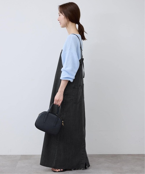 SLOBE IENA（スローブイエナ）の「《WEB限定/追加》LEDENIM ナローフレアデニムジャンパースカート（ワンピース・レディース・ブラック・38/36）」の19枚目の写真