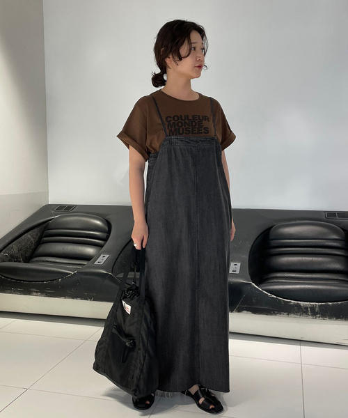 SLOBE IENA（スローブイエナ）の「《WEB限定/追加》LEDENIM ナローフレアデニムジャンパースカート（ワンピース・レディース・ブラック・38/36）」の21枚目の写真