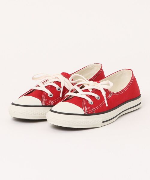 CONVERSE(コンバース)の「converse コンバース ALL STAR LP PUMPS OX レディースシューズ バレエスニーカー(オールスターLPパンプスOX)(バレエシューズ・レディース・レッド・23.0cm/23.5cm/24.0cm/24.5cm)」の1枚目の写真