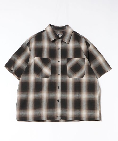 WESTSEA（ウエストシー）の「リサイクル糸　オンブレチェックシャツ（シャツ/ブラウス・メンズ・ブルー/ブラウン/ブラック・M/L）」の2枚目の写真