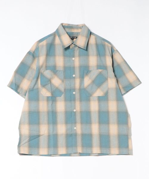 WESTSEA（ウエストシー）の「リサイクル糸　オンブレチェックシャツ（シャツ/ブラウス・メンズ・ブルー/ブラウン/ブラック・M/L）」の3枚目の写真