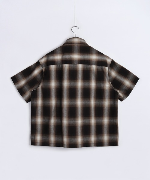 WESTSEA（ウエストシー）の「リサイクルファイバー オンブレチェック 半袖シャツ オーバーサイズ（シャツ/ブラウス・メンズ・ブルー/ブラウン/ブラック・M/L）」の17枚目の写真