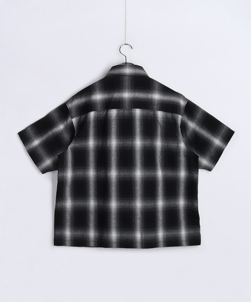WESTSEA（ウエストシー）の「リサイクルファイバー オンブレチェック 半袖シャツ オーバーサイズ（シャツ/ブラウス・メンズ・ブルー/ブラウン/ブラック・M/L）」の14枚目の写真