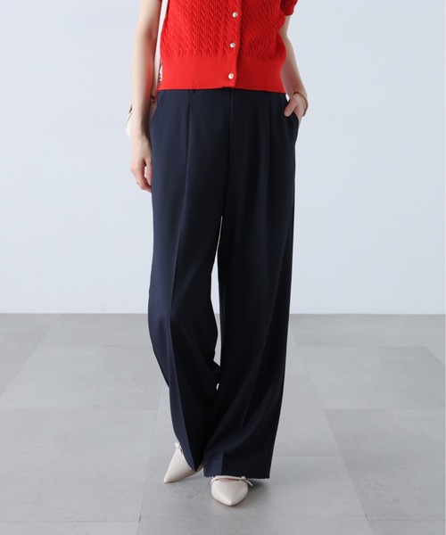 FREE'S MART（フリーズマート）の「◆【Ｓｍａｒｔ　Ｅａｓｙ】ワンタックワイドパンツ（スラックス・レディース・ブラック/ピンク/ベージュ/ネイビー/グレー・X-SMALL/XX-SMALL/LARGE/MEDIUM/SMALL）」の8枚目の写真