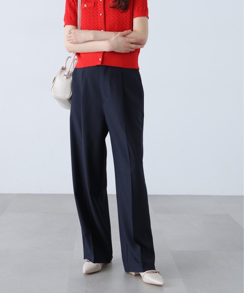 FREE'S MART（フリーズマート）の「◆【Ｓｍａｒｔ　Ｅａｓｙ】ワンタックワイドパンツ（スラックス・レディース・ブラック/ピンク/ベージュ/ネイビー/グレー・X-SMALL/XX-SMALL/LARGE/MEDIUM/SMALL）」の9枚目の写真