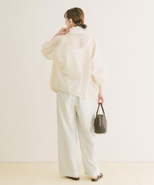 ITEMS URBANRESEARCH（アイテムズ アーバンリサーチ）の「シアースタンドブルゾン（ブルゾン・レディース・ホワイト系その他/グレー/ブルー・FREE）」の8枚目の写真