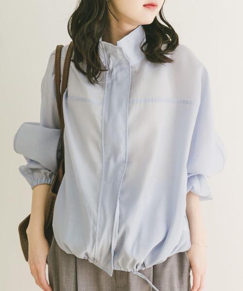 ITEMS URBANRESEARCH（アイテムズ アーバンリサーチ）の「シアースタンドブルゾン（ブルゾン・レディース・ホワイト系その他/グレー/ブルー・FREE）」の12枚目の写真