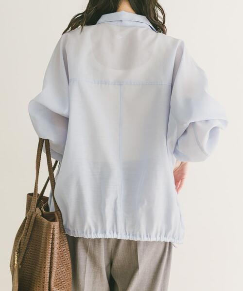 ITEMS URBANRESEARCH（アイテムズ アーバンリサーチ）の「シアースタンドブルゾン（ブルゾン・レディース・ホワイト系その他/グレー/ブルー・FREE）」の13枚目の写真