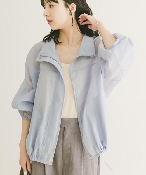 ITEMS URBANRESEARCH（アイテムズ アーバンリサーチ）の「シアースタンドブルゾン（ブルゾン・レディース・ホワイト系その他/グレー/ブルー・FREE）」の14枚目の写真