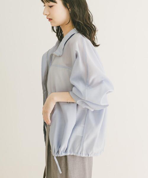 ITEMS URBANRESEARCH（アイテムズ アーバンリサーチ）の「シアースタンドブルゾン（ブルゾン・レディース・ホワイト系その他/グレー/ブルー・FREE）」の15枚目の写真