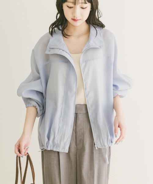 ITEMS URBANRESEARCH（アイテムズ アーバンリサーチ）の「シアースタンドブルゾン（ブルゾン・レディース・ホワイト系その他/グレー/ブルー・FREE）」の16枚目の写真