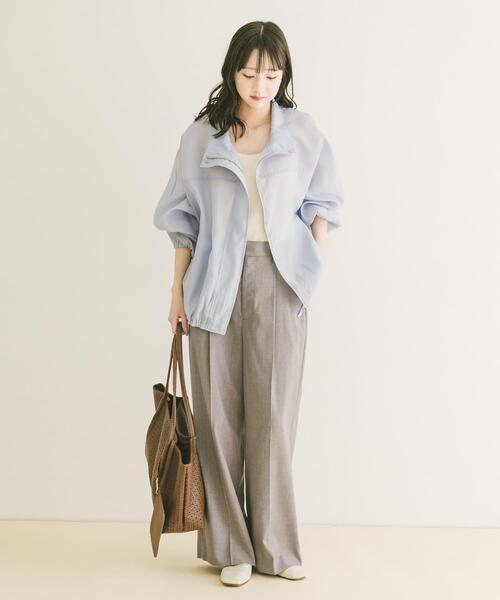 ITEMS URBANRESEARCH（アイテムズ アーバンリサーチ）の「シアースタンドブルゾン（ブルゾン・レディース・ホワイト系その他/グレー/ブルー・FREE）」の17枚目の写真