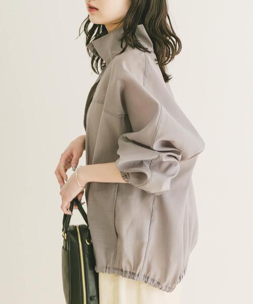 ITEMS URBANRESEARCH（アイテムズ アーバンリサーチ）の「シアースタンドブルゾン（ブルゾン・レディース・ホワイト系その他/グレー/ブルー・FREE）」の21枚目の写真