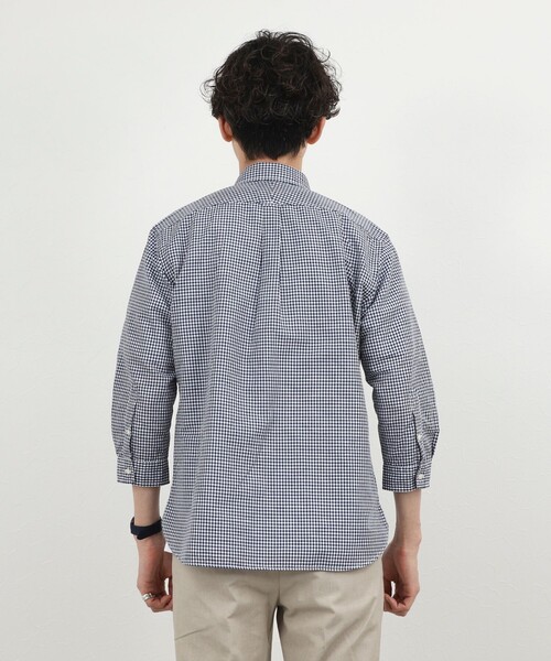 NOLLEY’S（ノーリーズ）の「綿麻 パラシュートボタン7分袖シャツ 26SS（シャツ/ブラウス・メンズ・ネイビー/オフホワイト/ピンク/ライトブルー・S/M/L/XL）」の12枚目の写真
