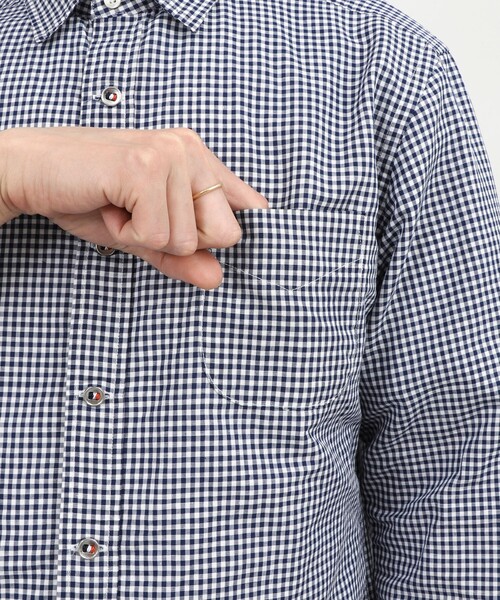 NOLLEY’S（ノーリーズ）の「綿麻 パラシュートボタン7分袖シャツ 26SS（シャツ/ブラウス・メンズ・ネイビー/オフホワイト/ピンク/ライトブルー・S/M/L/XL）」の15枚目の写真