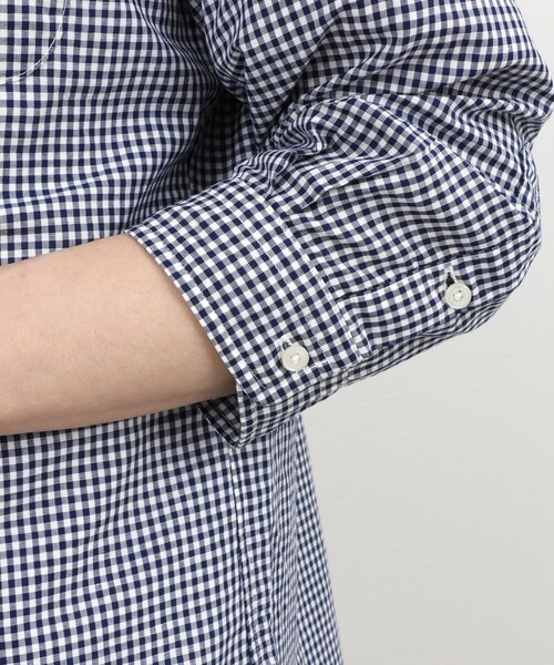 NOLLEY’S（ノーリーズ）の「綿麻 パラシュートボタン7分袖シャツ 26SS（シャツ/ブラウス・メンズ・ネイビー/オフホワイト/ピンク/ライトブルー・S/M/L/XL）」の19枚目の写真