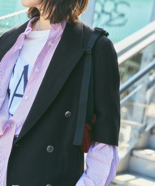 FRAMeWORK（フレームワーク）の「COUTURE D`ADAM/クチュールドアダム　別注ハーフスリーブDIXIE JK DOUBLE(ブラック)（その他アウター・レディース・ブラック・FREE）」の3枚目の写真