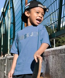 WASK（ワスク）の「【接触冷感】刺しゅう風ロゴプリントBIGTシャツ（Tシャツ/カットソー）」