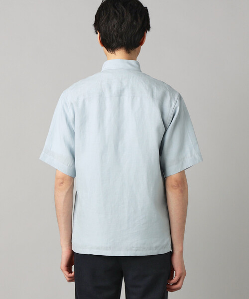 COMME CA MEN（コムサメン）の「〔LIBECO 〕リネンブロード 半袖レギュラーカラーシャツ（シャツ/ブラウス・メンズ・サックスブルー/オリーブ・M/S/L）」の11枚目の写真