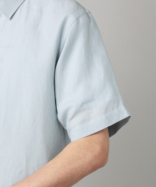COMME CA MEN（コムサメン）の「〔LIBECO 〕リネンブロード 半袖レギュラーカラーシャツ（シャツ/ブラウス・メンズ・サックスブルー/オリーブ・M/S/L）」の13枚目の写真