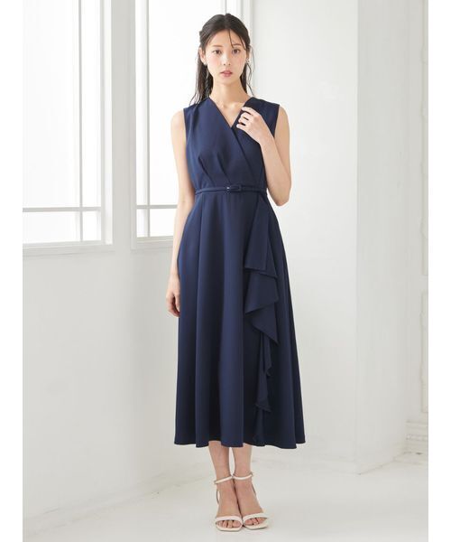 CELFORD(セルフォード)の「【洗える】カシュクールラッフルワンピース(ワンピース・レディース・イエロー/ネイビー/ドット・36/38)」の17枚目の写真