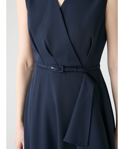CELFORD(セルフォード)の「【洗える】カシュクールラッフルワンピース(ワンピース・レディース・イエロー/ネイビー/ドット・36/38)」の9枚目の写真