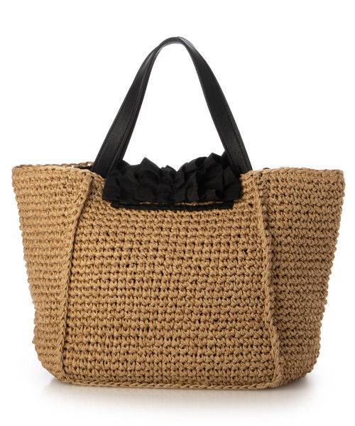 cache cache（カシュ カシュ）の「カシュカシュ cachecache / フリルフラップスクエアトート カゴバッグ（かごバッグ・レディース・ブラウン/ブラック・FREE）」の16枚目の写真